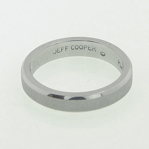 FANTASTIC JEFF COOPER PLATINUM DIAMOND WEDDING BAND  