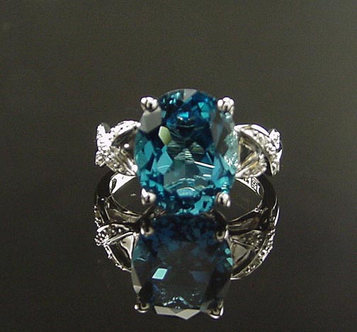 Rare Estate 18K Shopnbc Chuck Clemency 6.10 Ct London Blue Topaz 