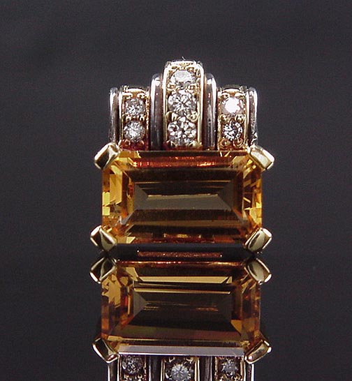   LAGOS CAVIAR 18K 925 DIAMOND CITRINE DECO LAGOS CAVIAR PENDANT  