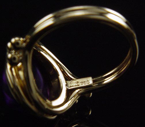 GORGEOUS DESIGNER TEMPLE ST. CLAIR 18K 5CT AMETHYST COCKTAIL RING SIZE 