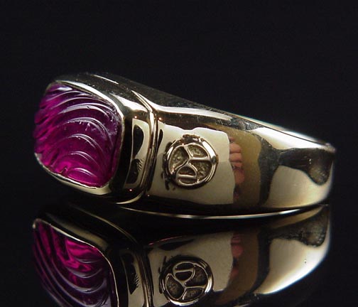 SENSATIONAL RARE 18K DAVID YURMAN CARVED TOURMALINE RING 18.8 GRAMS 