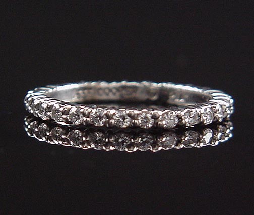   Fabulous Estate Jeff Cooper Platinum Diamond True Eternity Band Ring