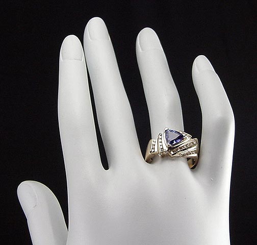   14K Yellow Gold Le Vian Levian Tanzanite Diamond Cocktail Ring  