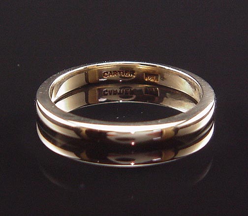 ELEGANT ESTATE CARTIER SIZE 6.5 WEDDING BAND RING 14K  