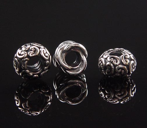 Gorgeous Estate Pandora Set 3 Love Knot And Swirl Bead Set Sterling 